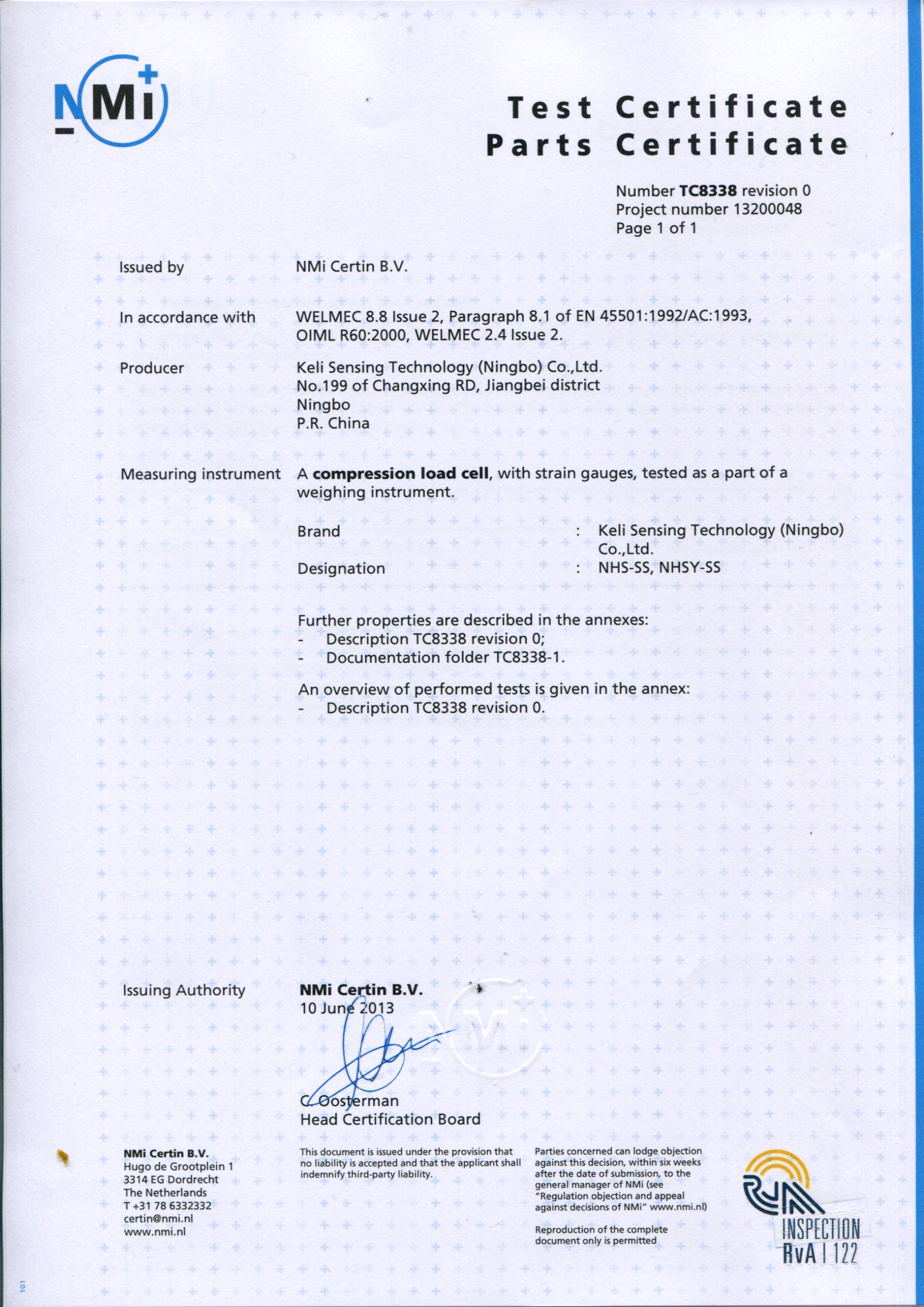 OIML-NHS-SS、NHSY-SS-1